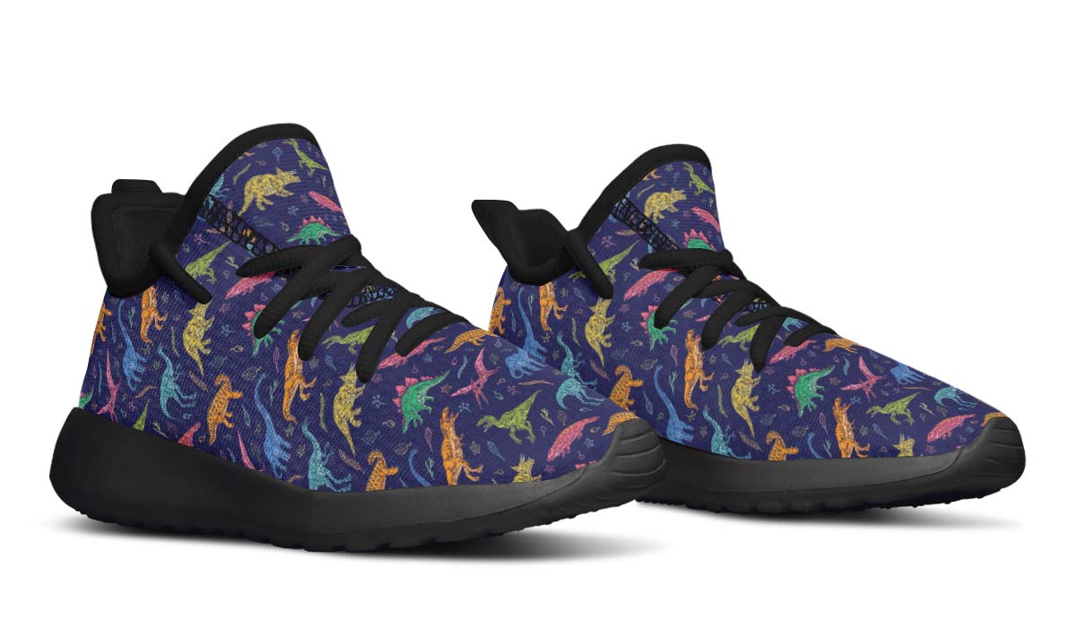 Colorful Dinosaurs Kids Sneakers