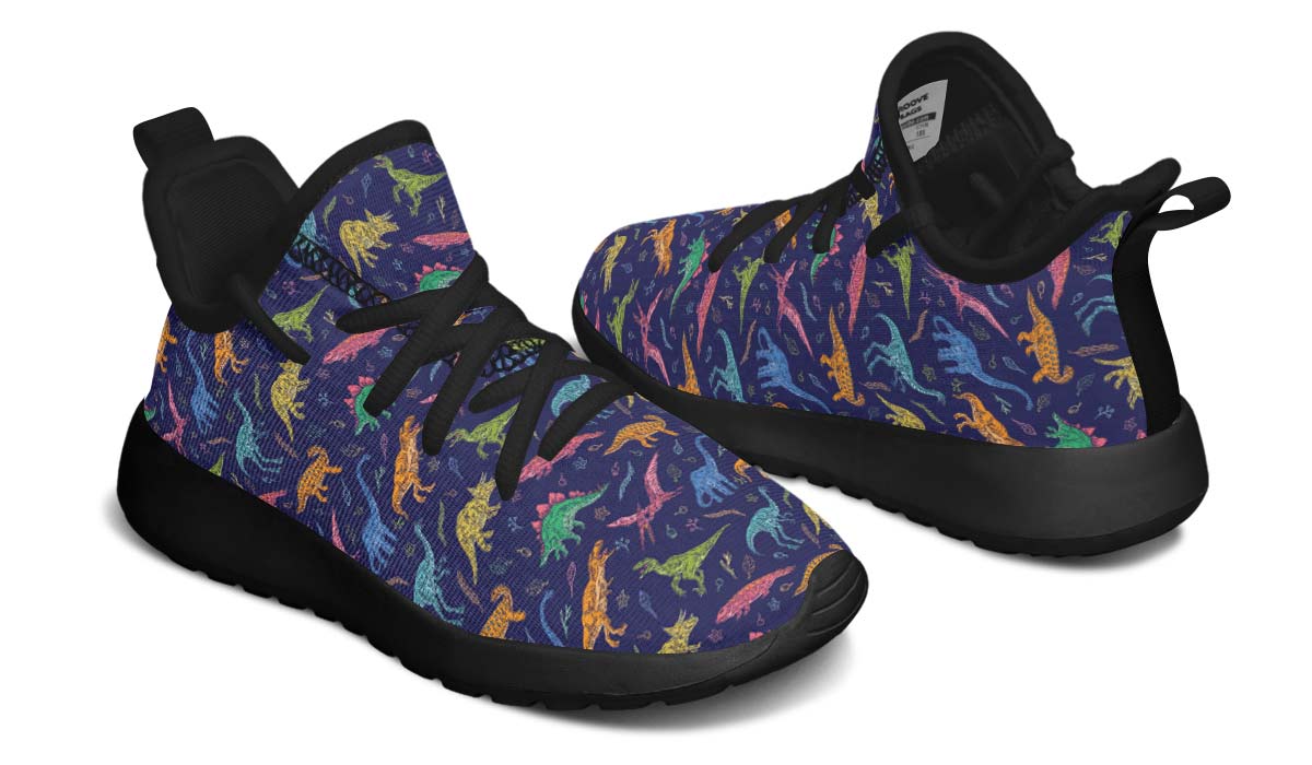 Colorful Dinosaurs Kids Sneakers