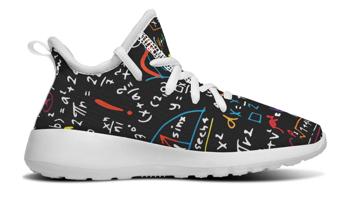 Colorful Math Formula Kids Sneakers