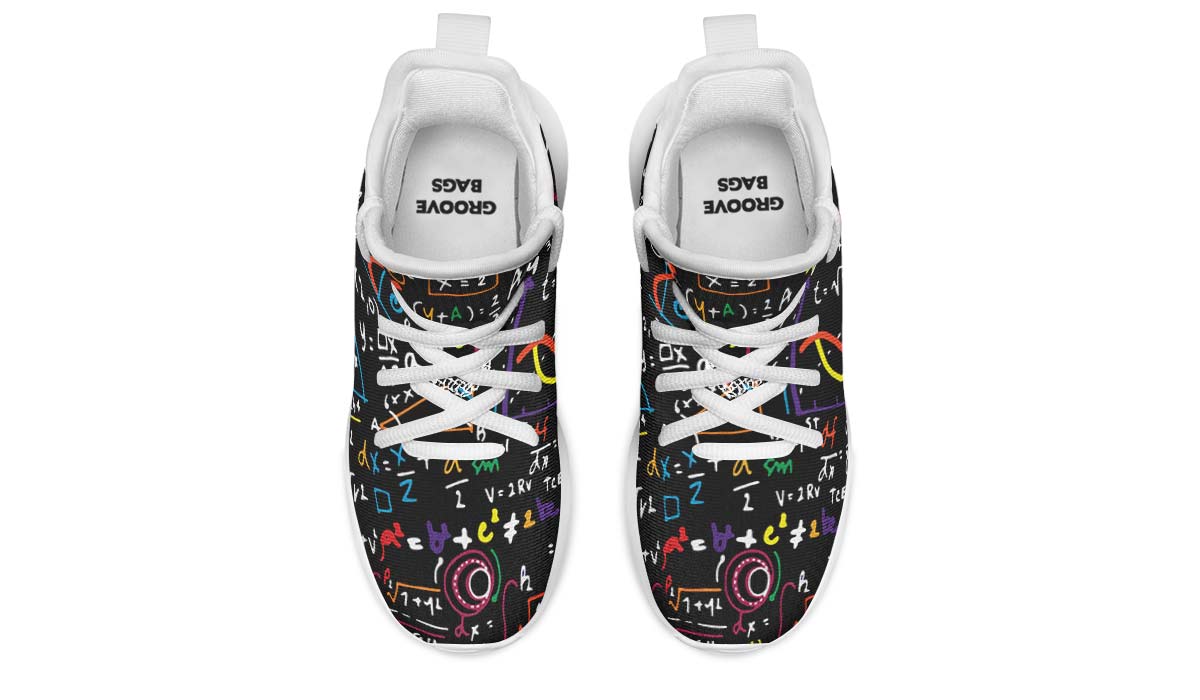 Colorful Math Formula Kids Sneakers