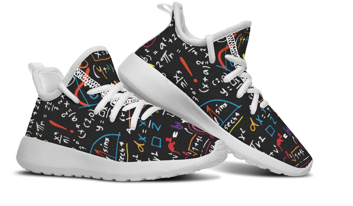 Colorful Math Formula Kids Sneakers
