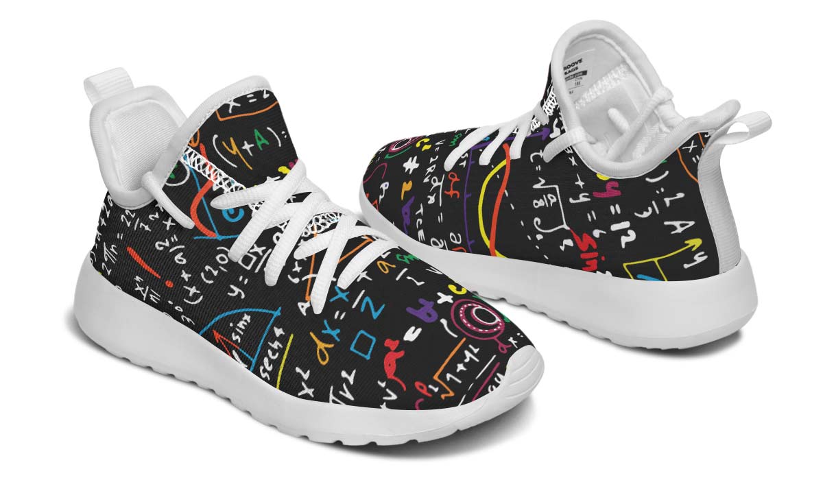 Colorful Math Formula Kids Sneakers