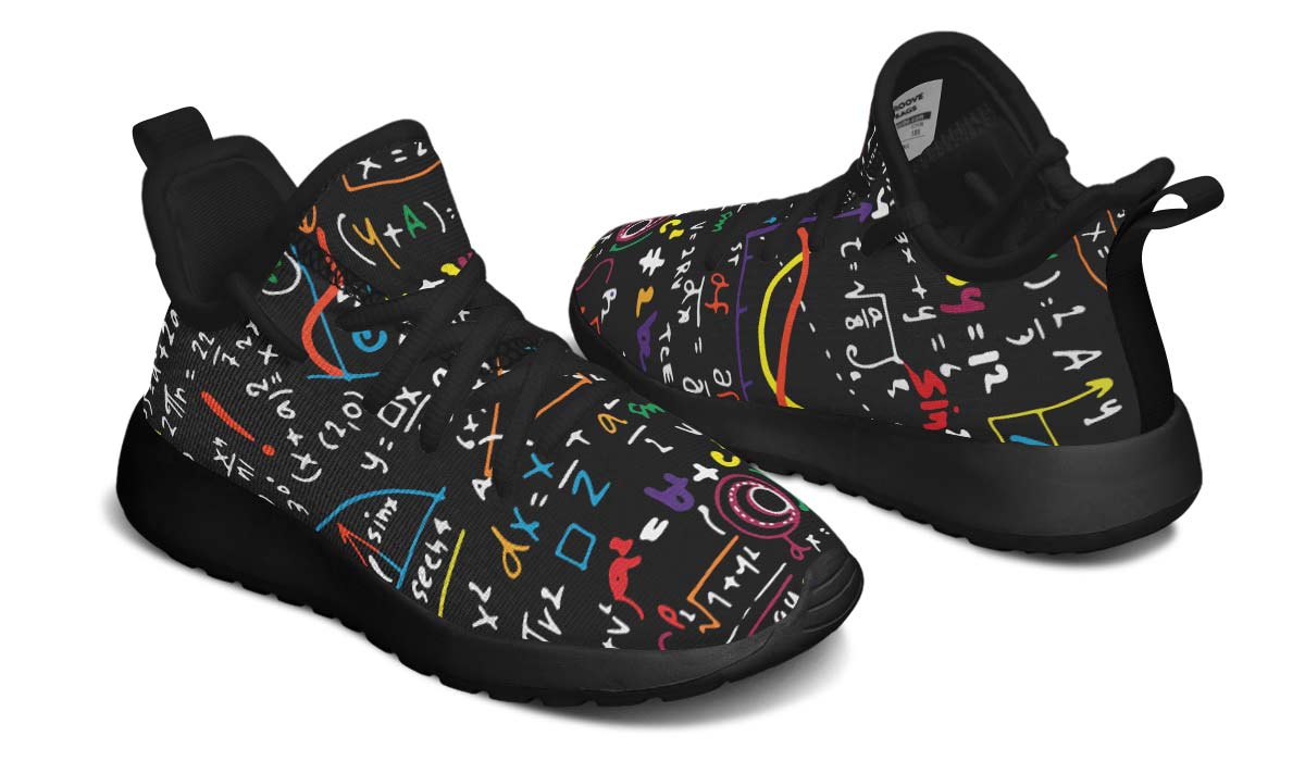 Colorful Math Formula Kids Sneakers