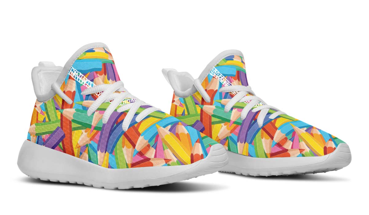 Colorful Pencils Kids Sneakers