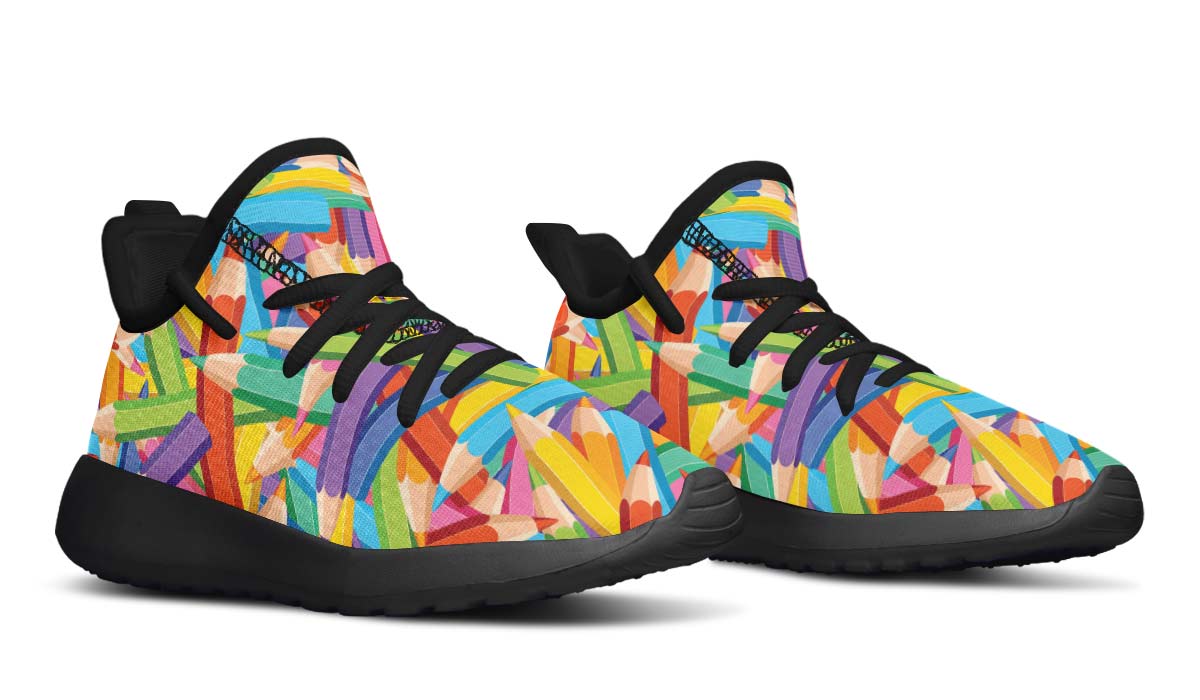 Colorful Pencils Kids Sneakers
