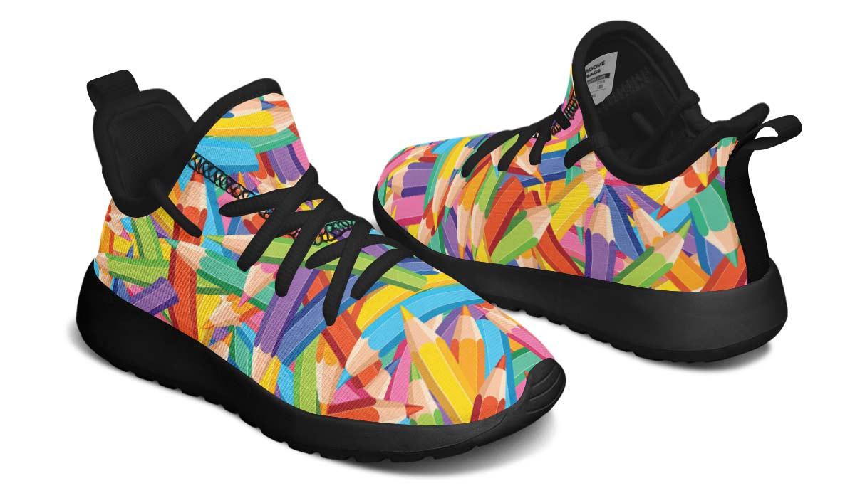 Colorful Pencils Kids Sneakers