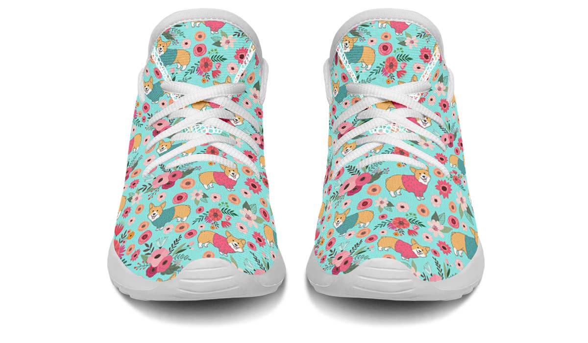 Corgi Flower Kids Sneakers
