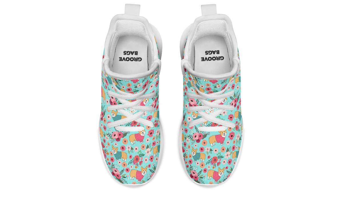 Corgi Flower Kids Sneakers