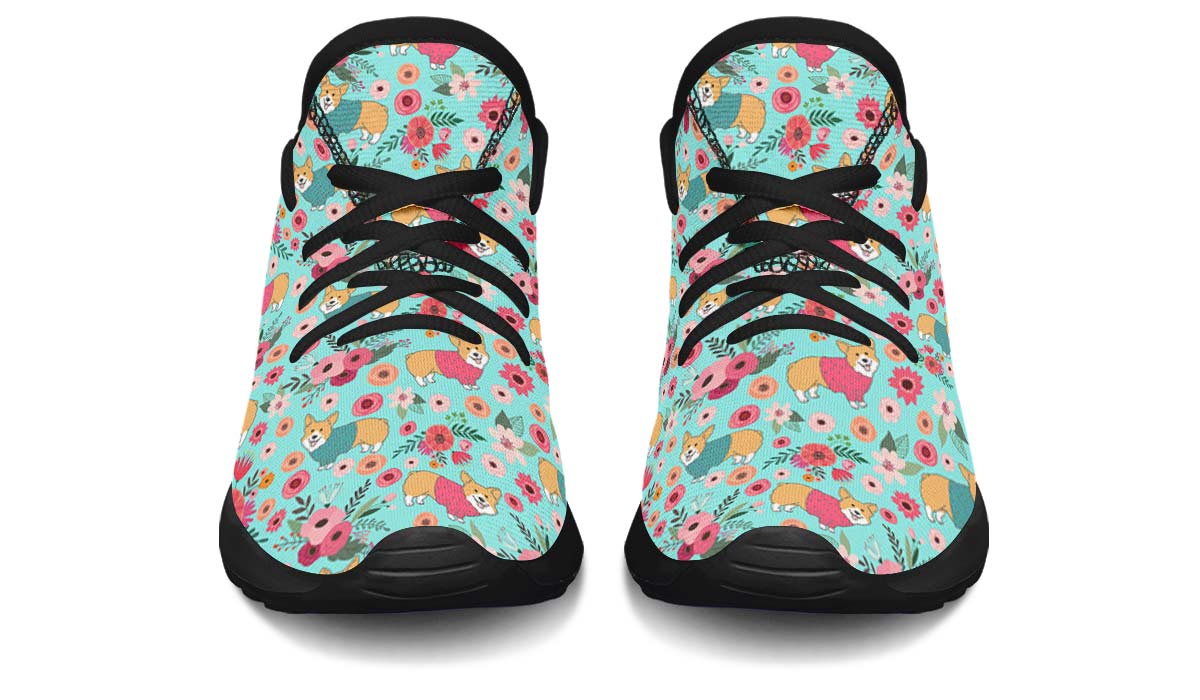 Corgi Flower Kids Sneakers