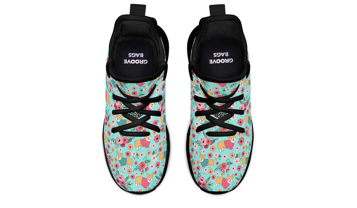 Corgi Flower Kids Sneakers