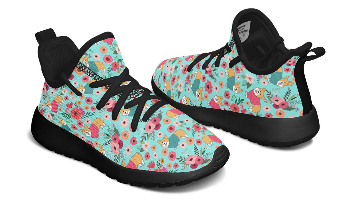 Corgi Flower Kids Sneakers