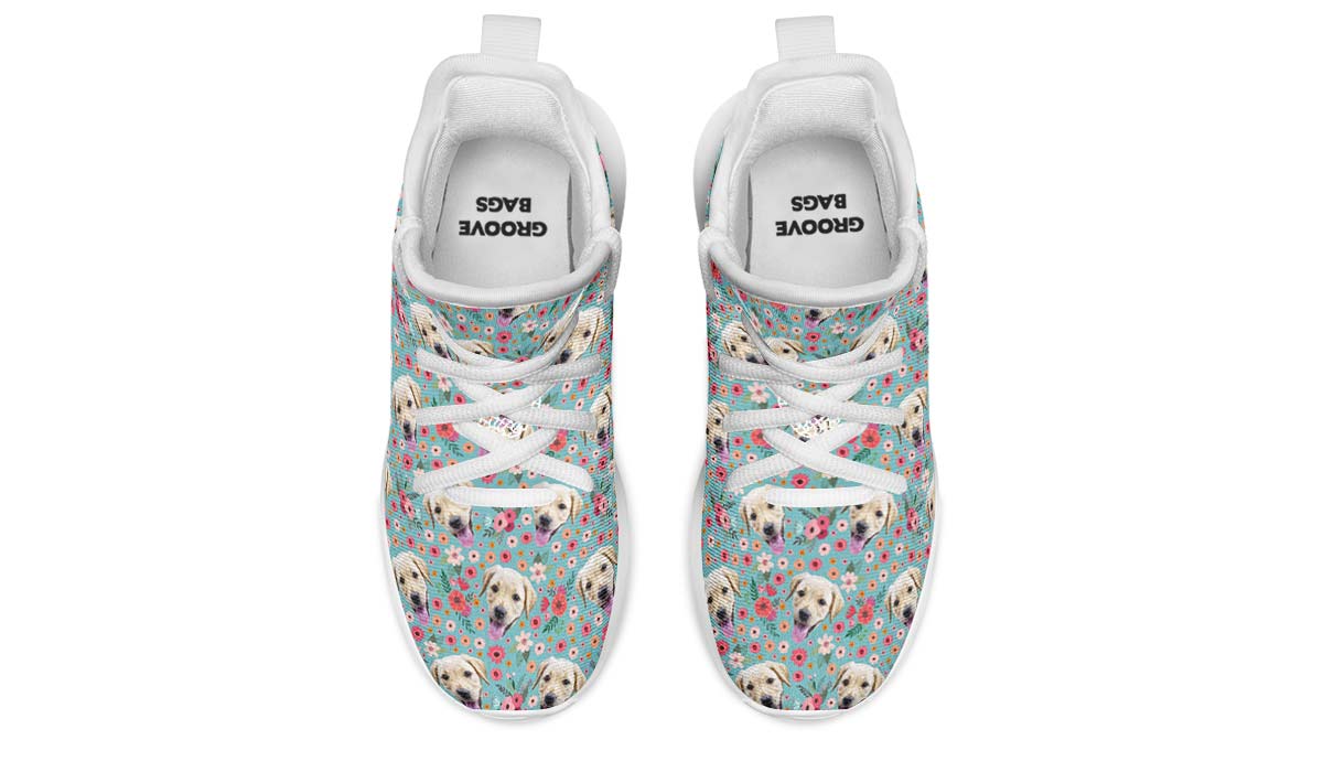 Custom Dog Blue Kids Sneakers