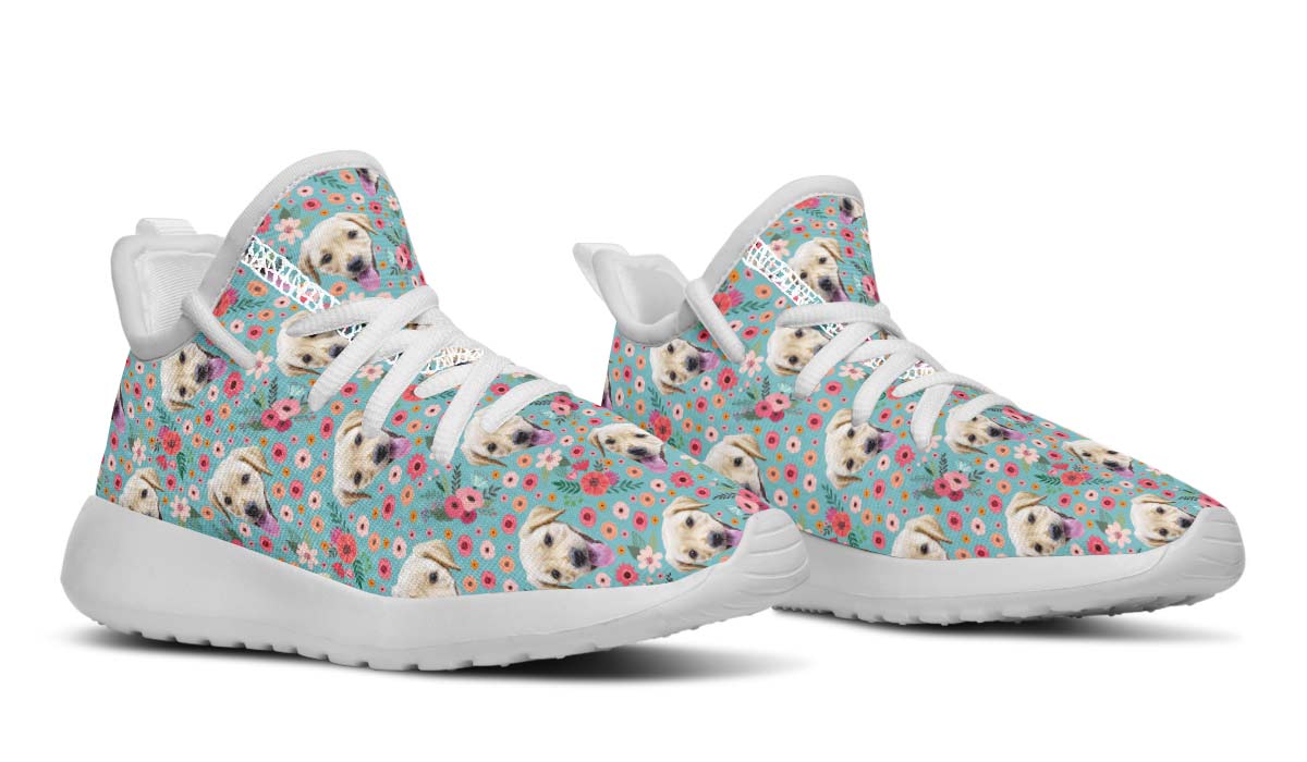 Custom Dog Blue Kids Sneakers