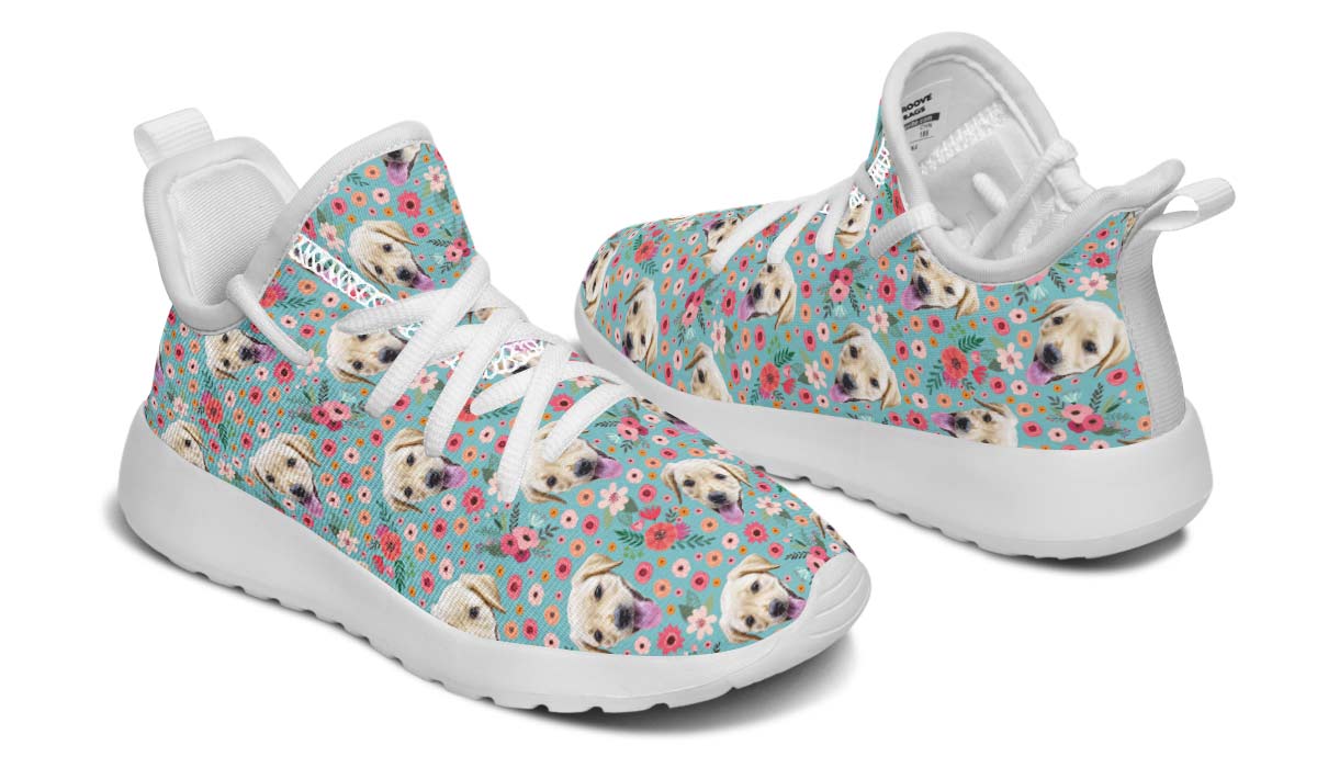 Custom Dog Blue Kids Sneakers