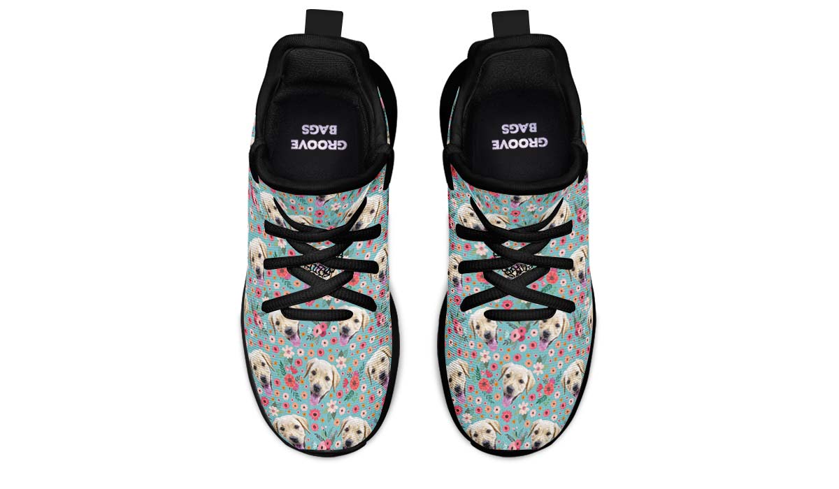 Custom Dog Blue Kids Sneakers