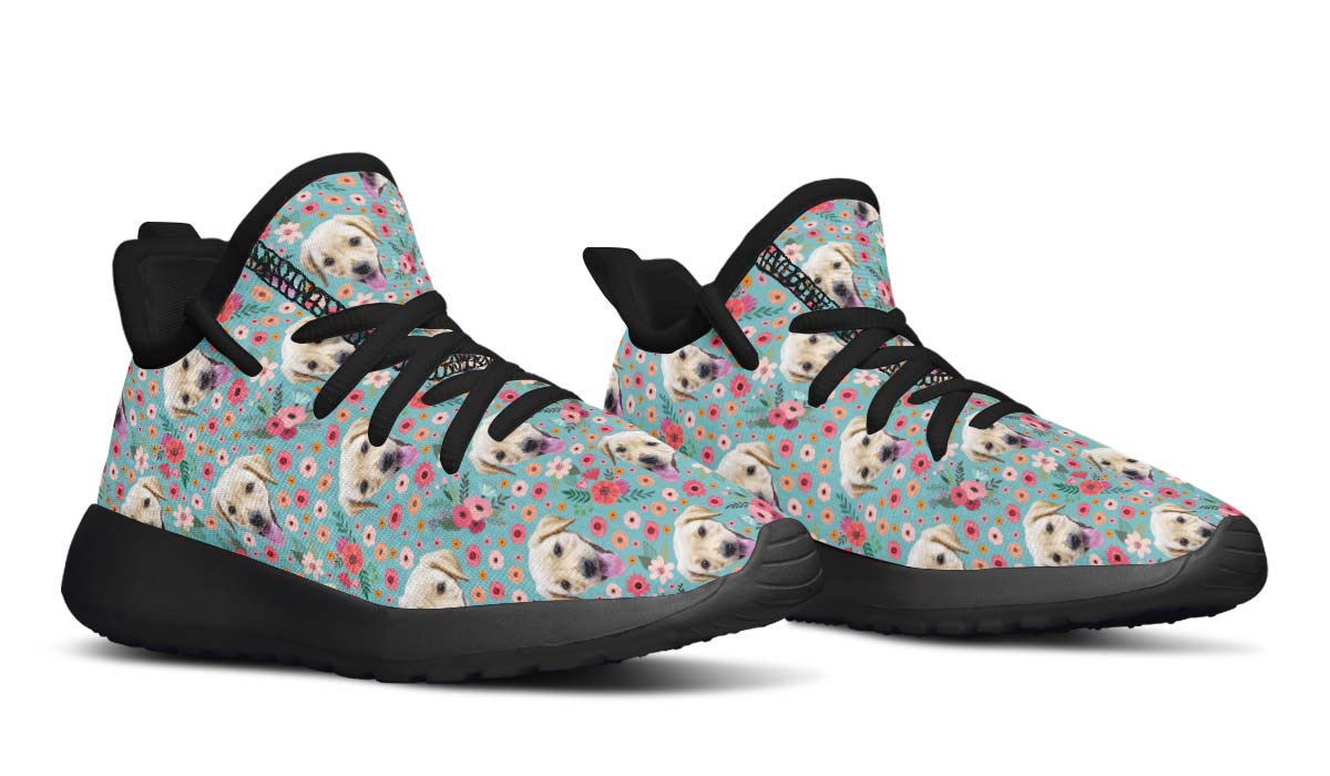 Custom Dog Blue Kids Sneakers