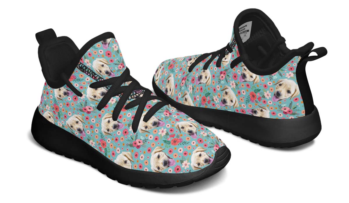 Custom Dog Blue Kids Sneakers