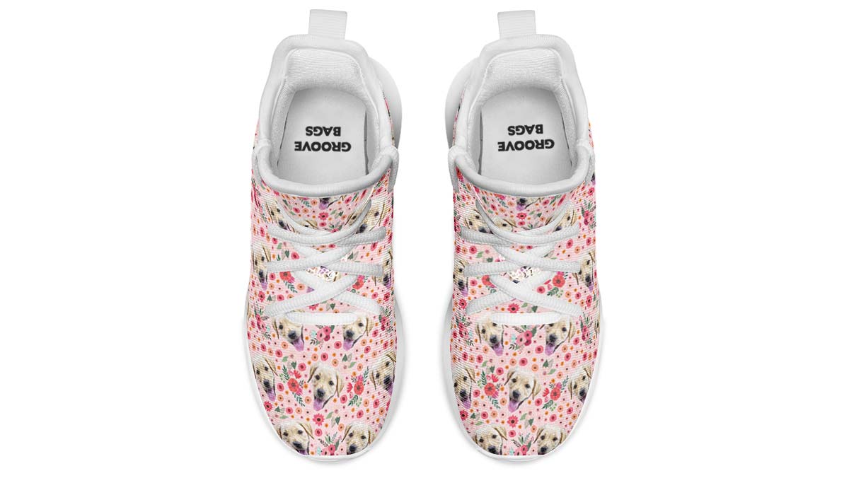 Custom Dog Pink Kids Sneakers