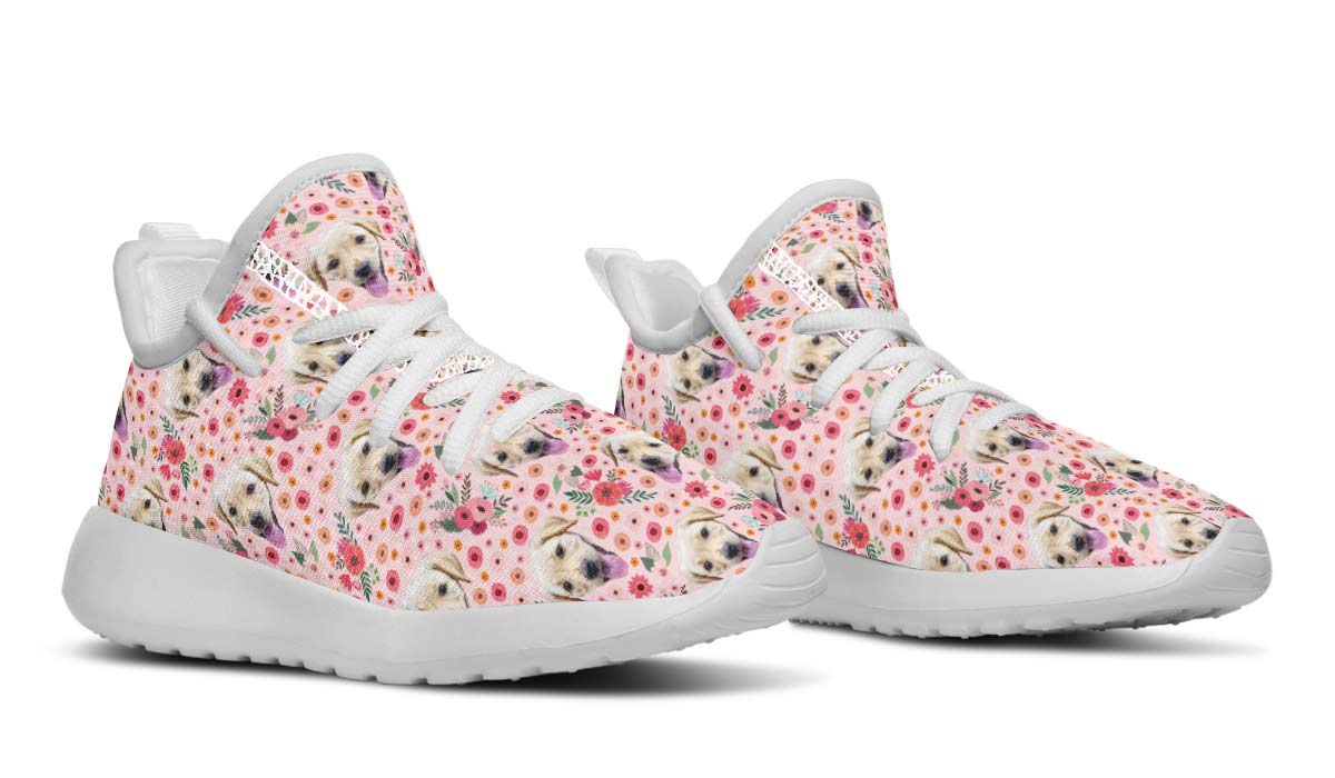 Custom Dog Pink Kids Sneakers