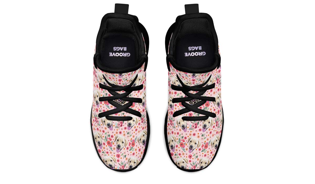 Custom Dog Pink Kids Sneakers