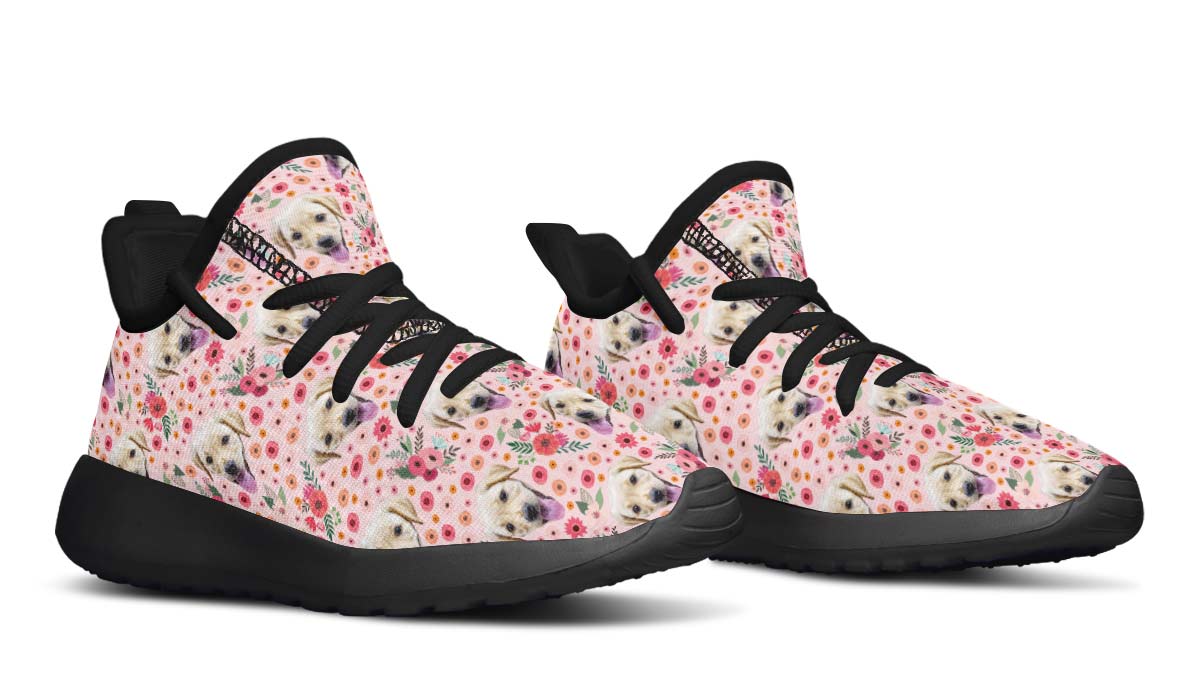 Custom Dog Pink Kids Sneakers