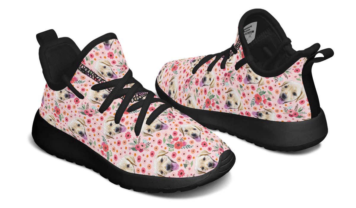 Custom Dog Pink Kids Sneakers