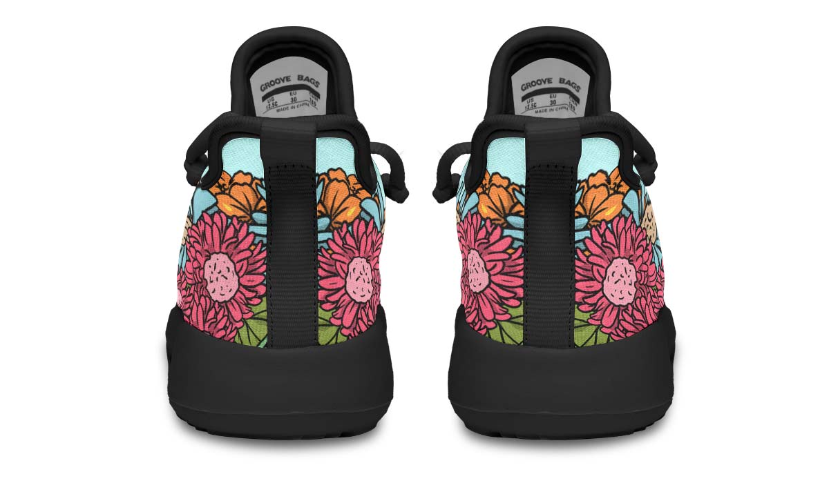 Custom Dog Portrait Light Blue Kids Sneakers