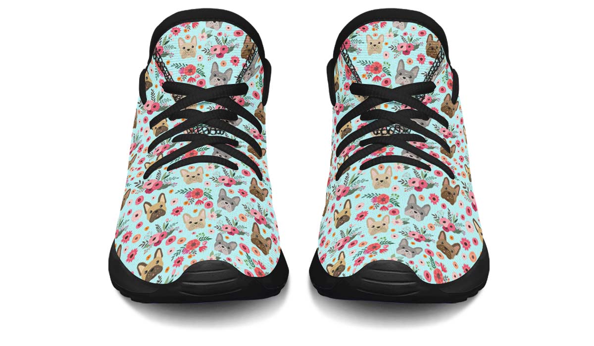 French Bulldog Flower Kids Sneakers