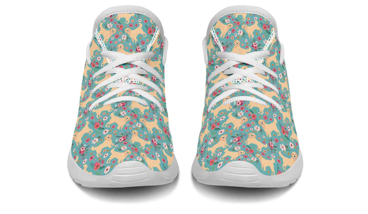 Golden Retriever Flower Kids Sneakers