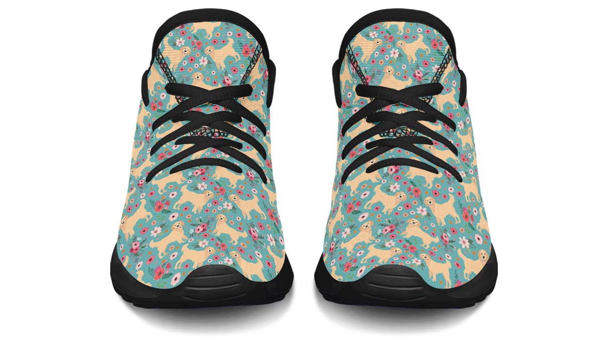 Golden Retriever Flower Kids Sneakers