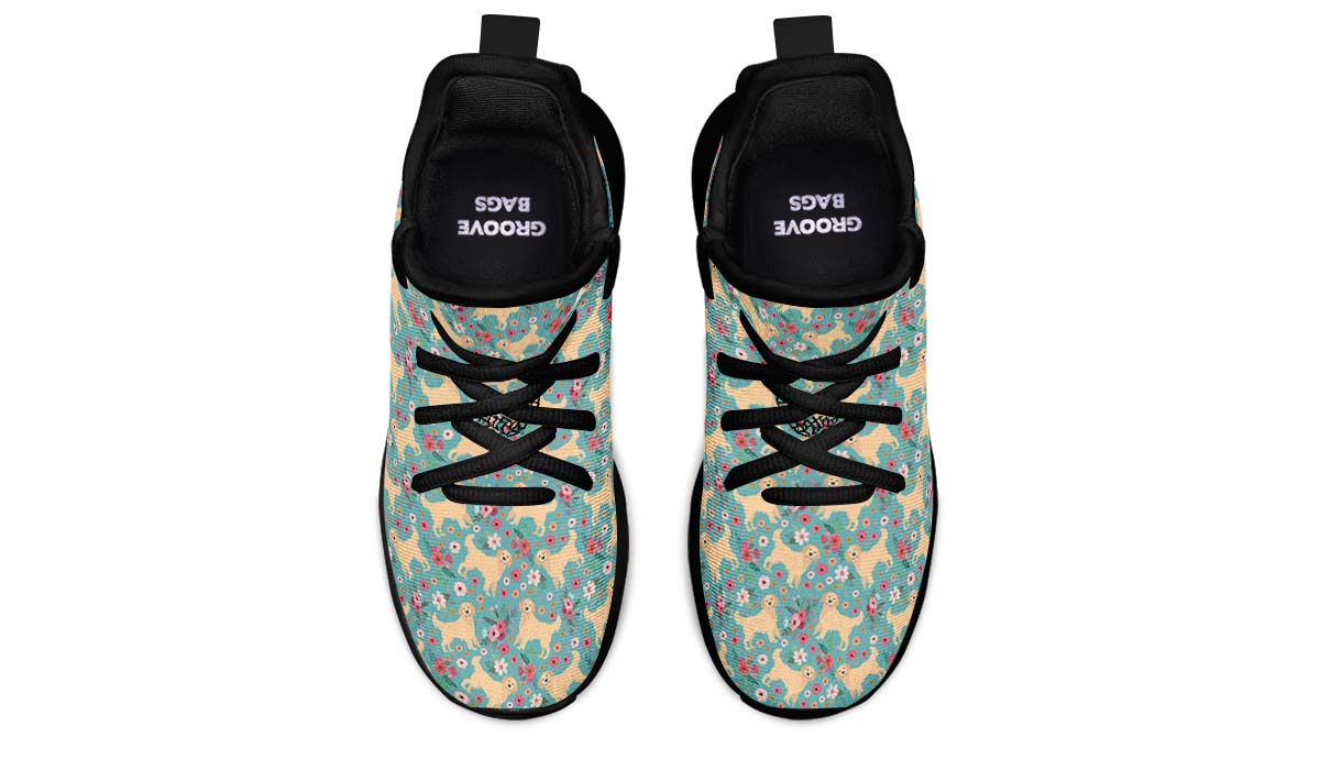 Golden Retriever Flower Kids Sneakers