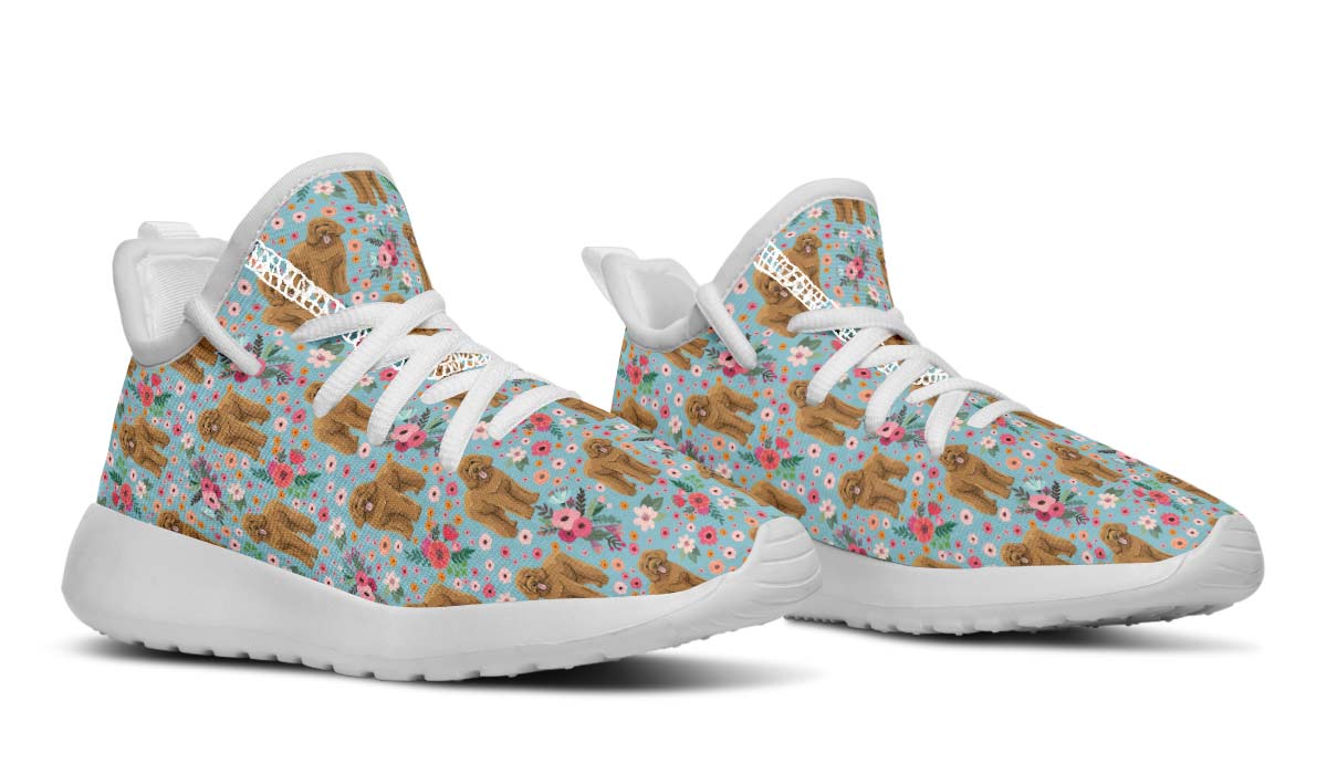Goldendoodle Flower Kids Sneakers