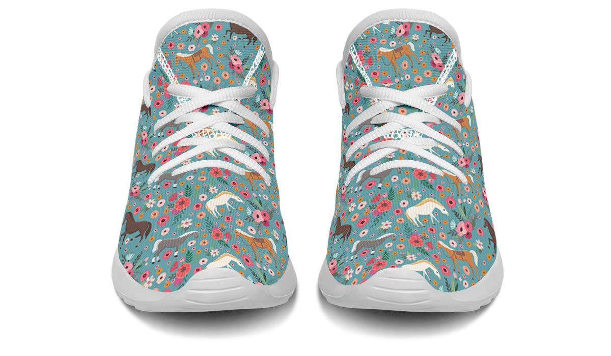 Horse Flower Kids Sneakers