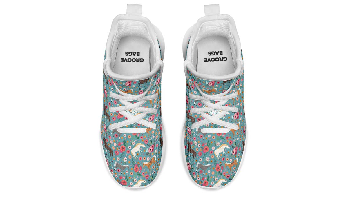 Horse Flower Kids Sneakers