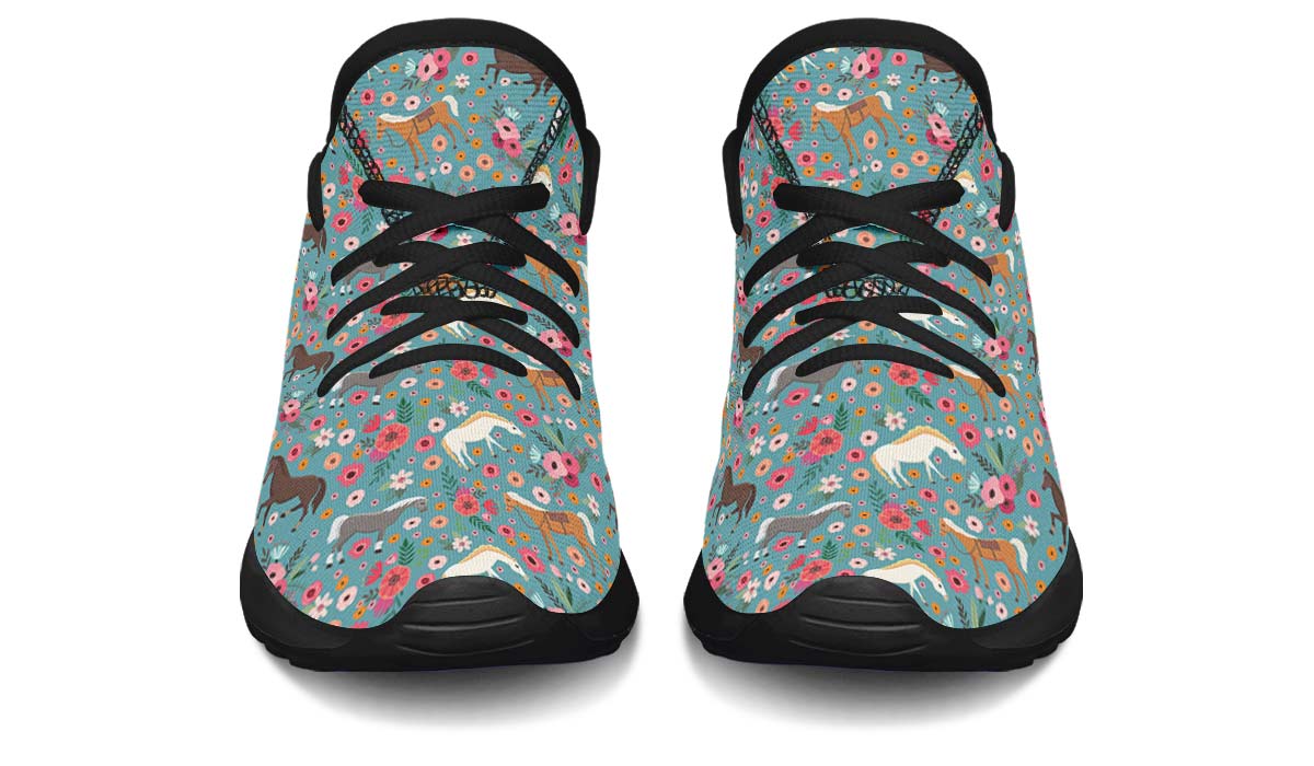 Horse Flower Kids Sneakers