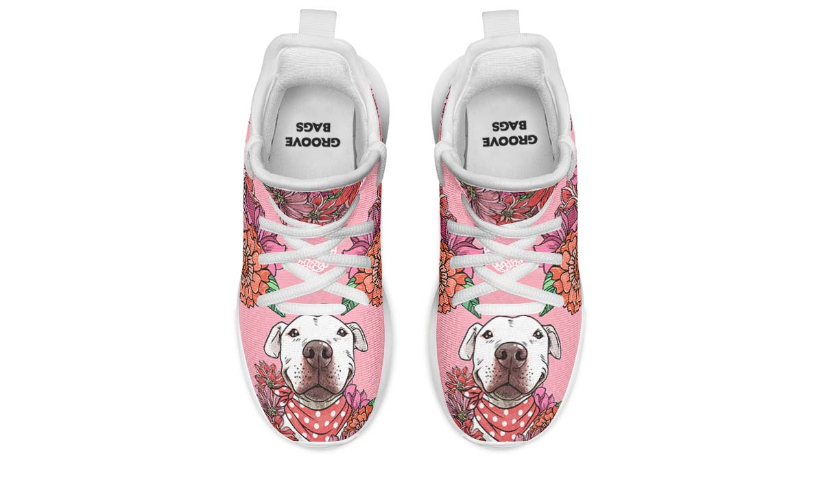 Illustrated Pitbull Kids Sneakers