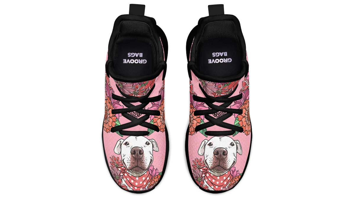 Illustrated Pitbull Kids Sneakers
