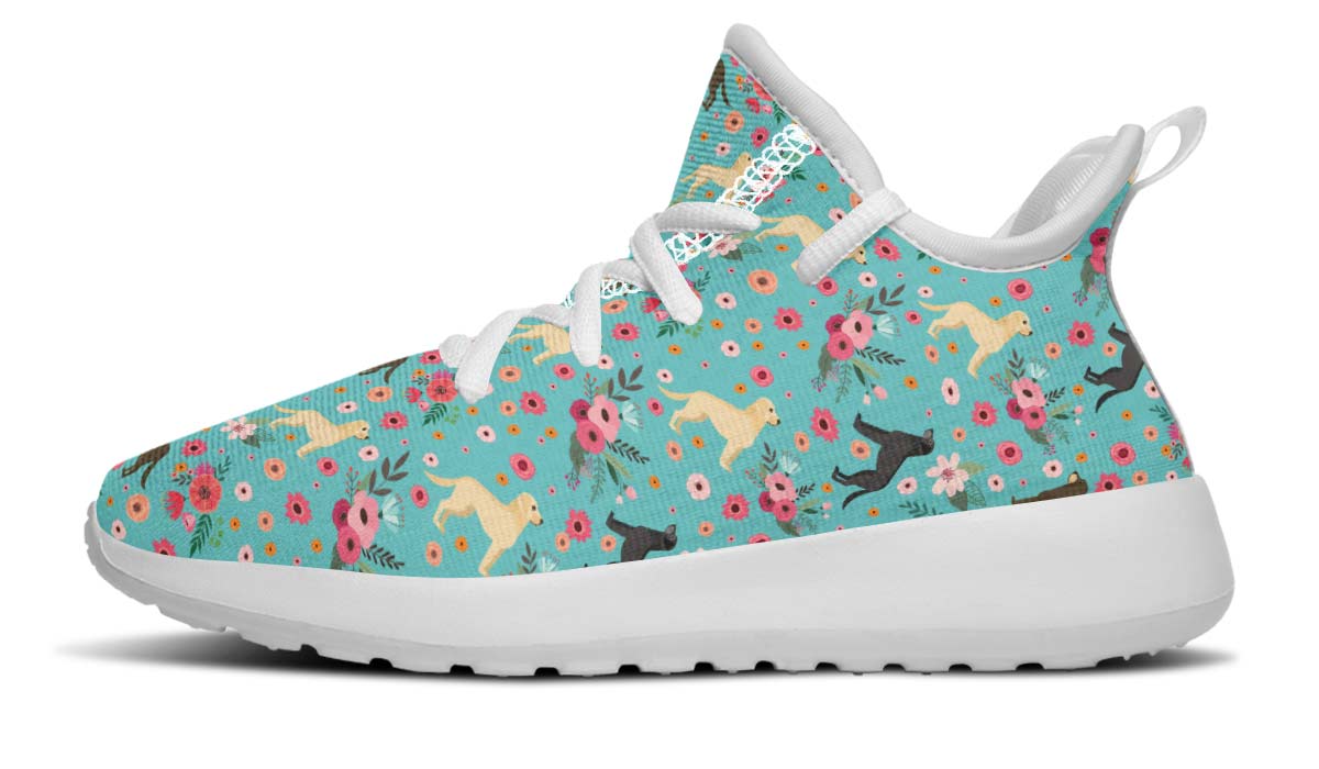 Labrador Retriever Flower Kids Sneakers