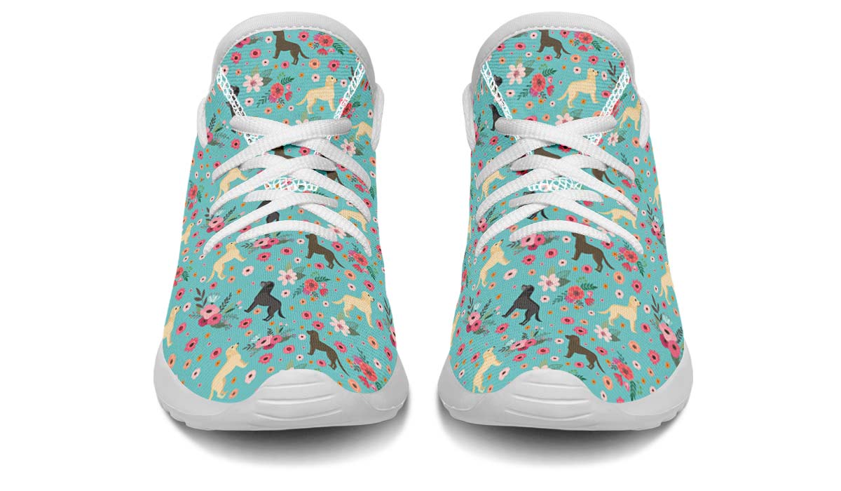 Labrador Retriever Flower Kids Sneakers