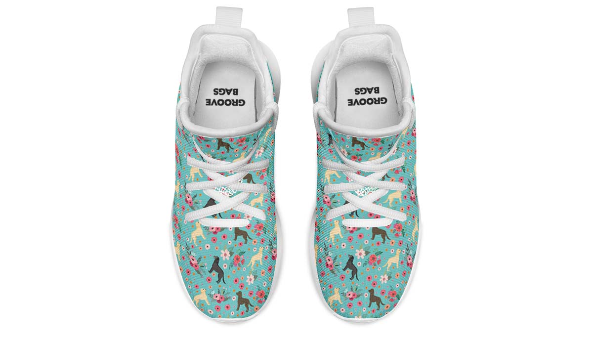 Labrador Retriever Flower Kids Sneakers