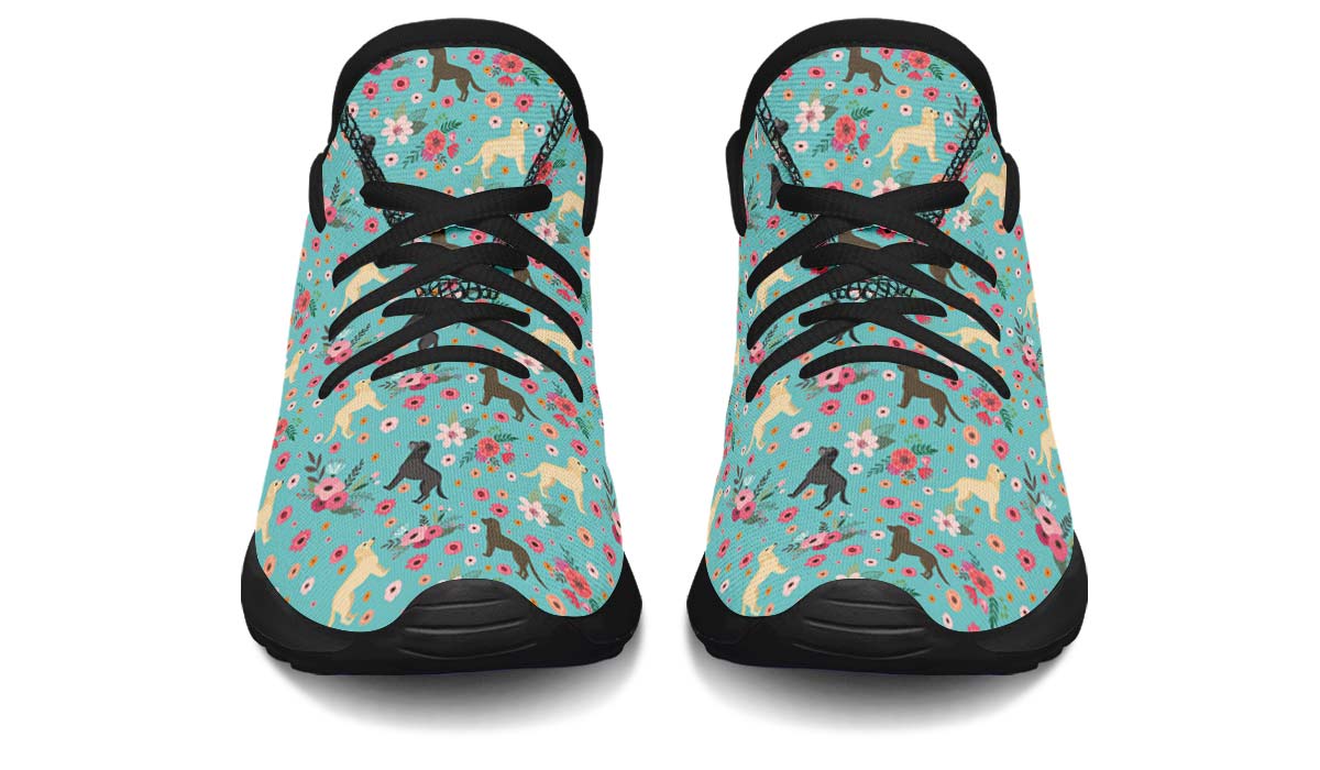 Labrador Retriever Flower Kids Sneakers