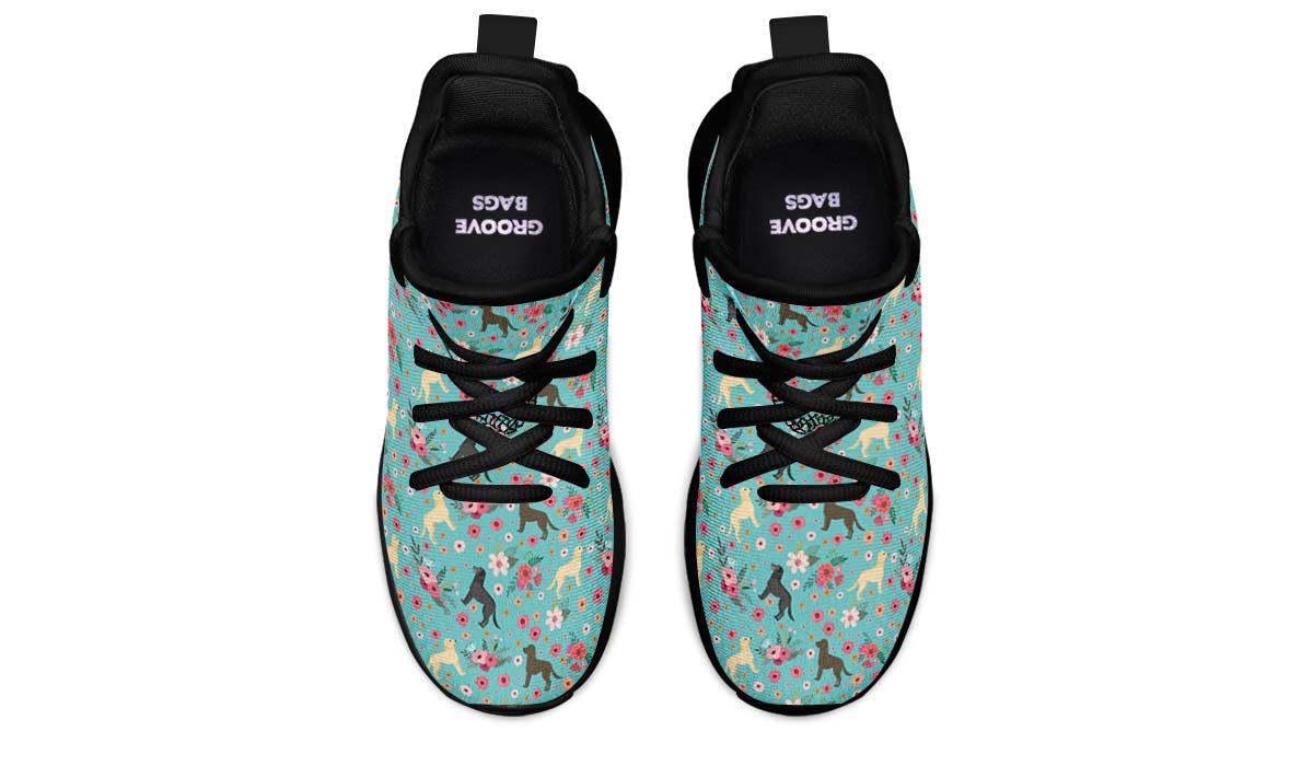 Labrador Retriever Flower Kids Sneakers