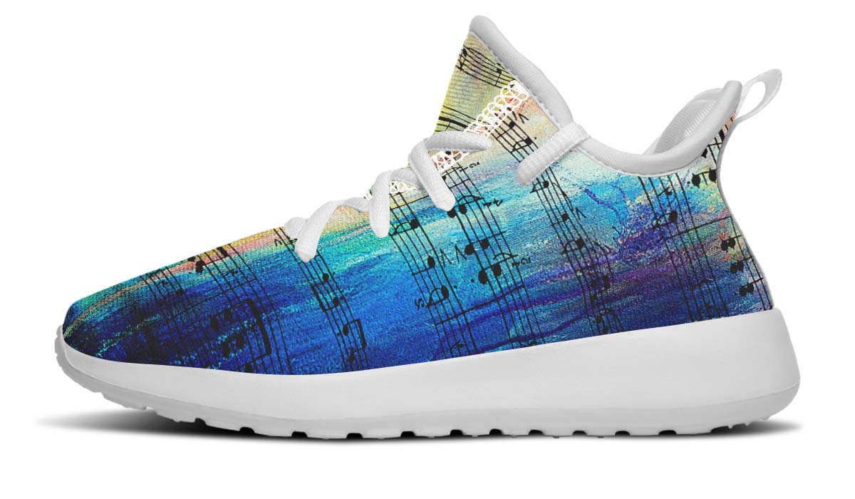Rainbow Sheet Music Kids Sneakers