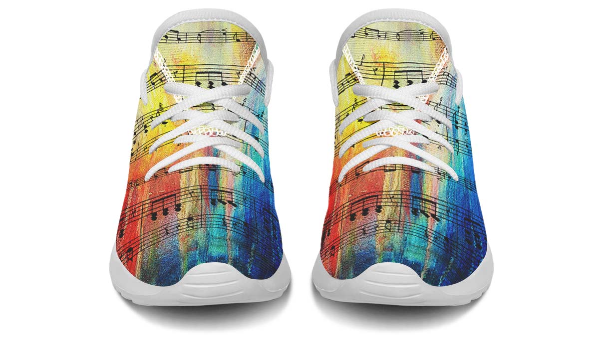Rainbow Sheet Music Kids Sneakers