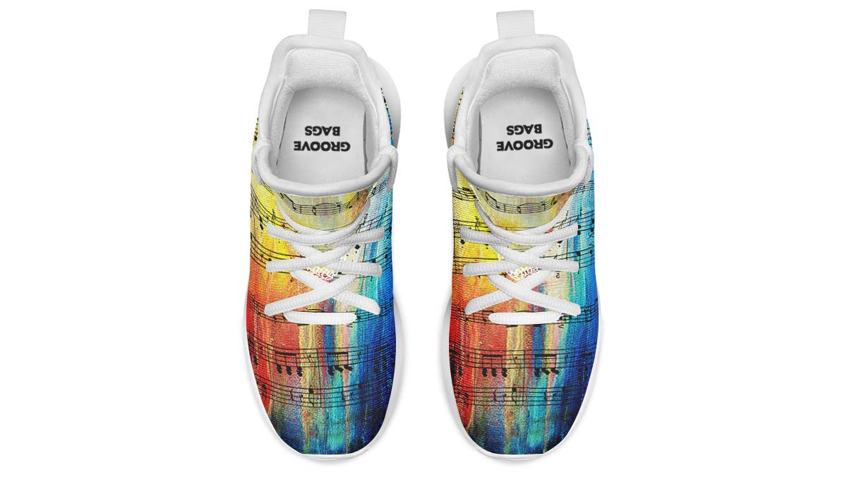 Rainbow Sheet Music Kids Sneakers