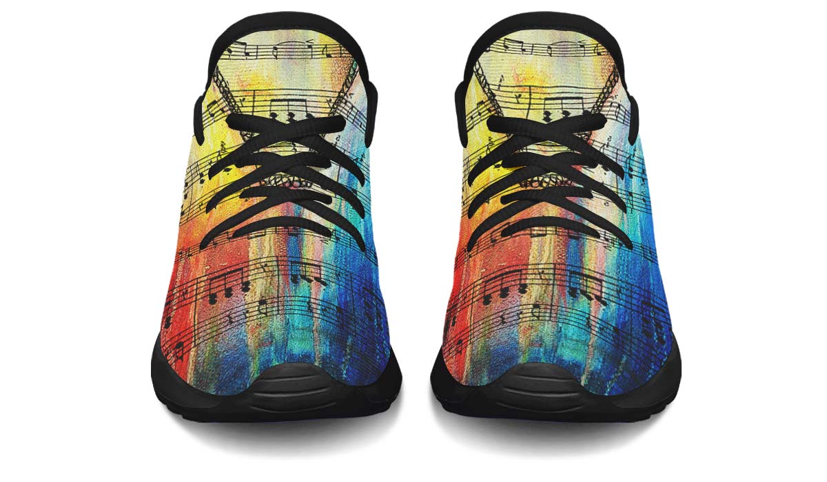 Rainbow Sheet Music Kids Sneakers