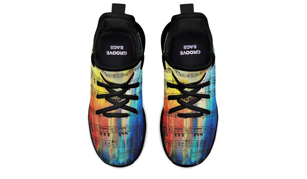 Rainbow Sheet Music Kids Sneakers