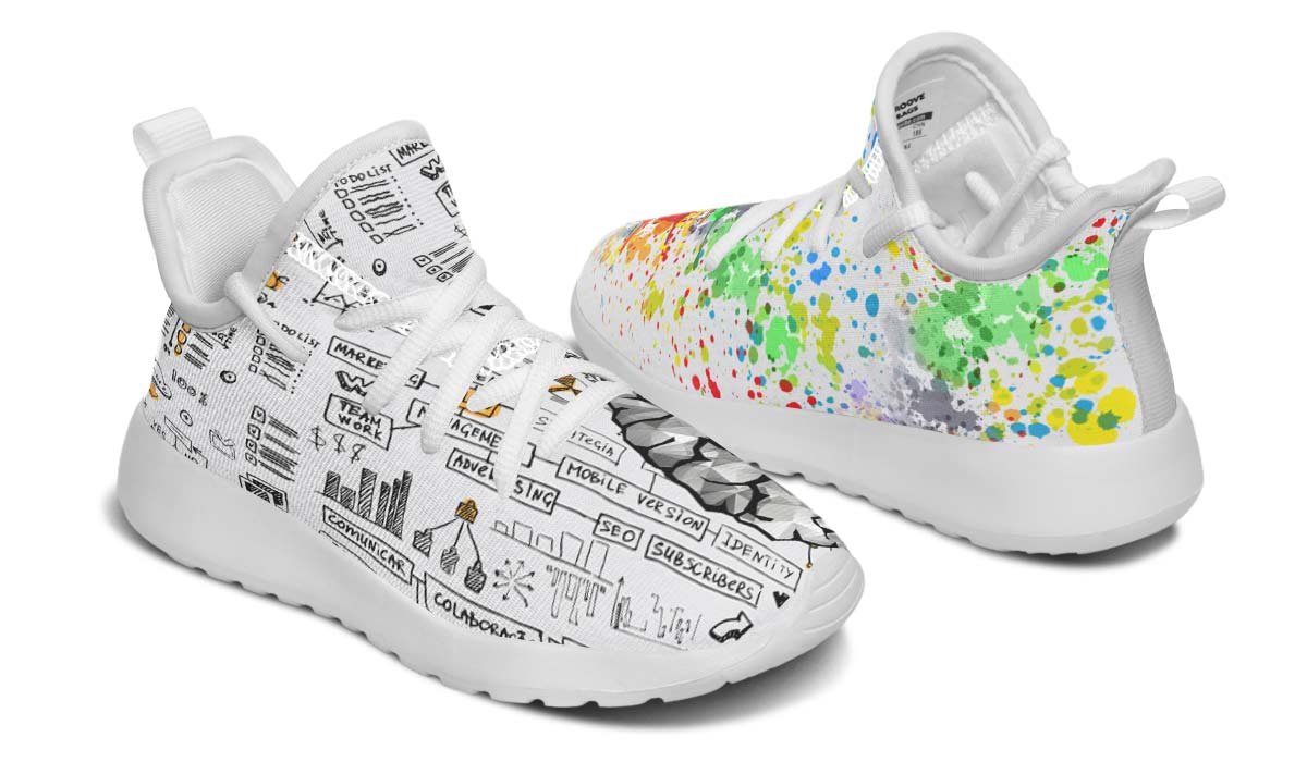 Right Brain Left Brain Kids Sneakers