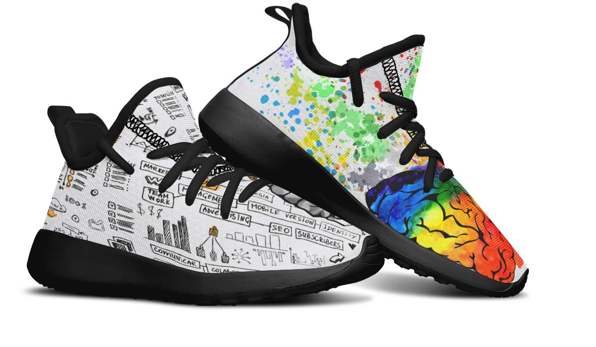 Right Brain Left Brain Kids Sneakers