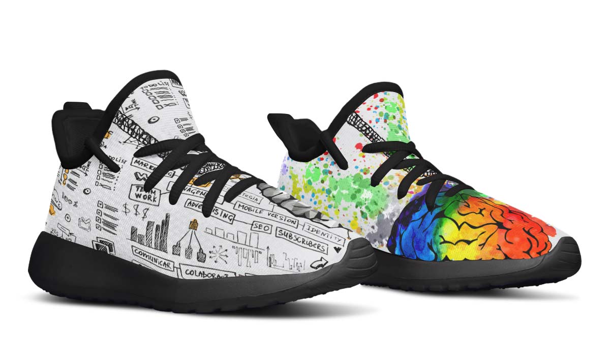 Right Brain Left Brain Kids Sneakers